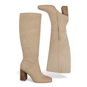 Dolce Vita Fynn Wide Calf Tan Heeled Boots Size 8